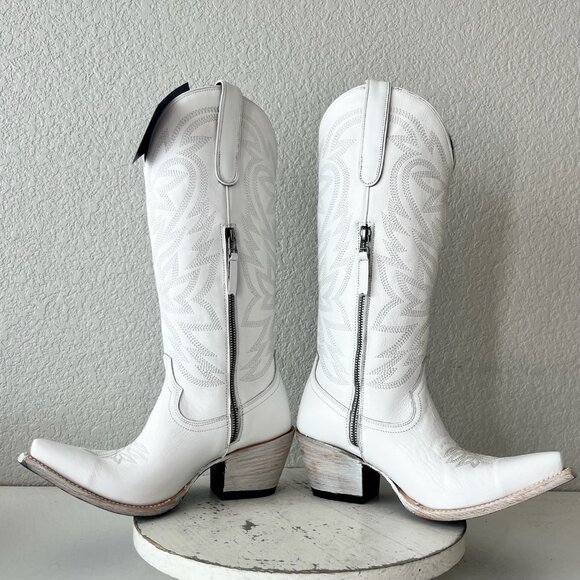Lane MEGAN MORONEY Cowboy Boots Smokeshow Womens 9 White Western Cowgirl Tall - Picture 8 of 12